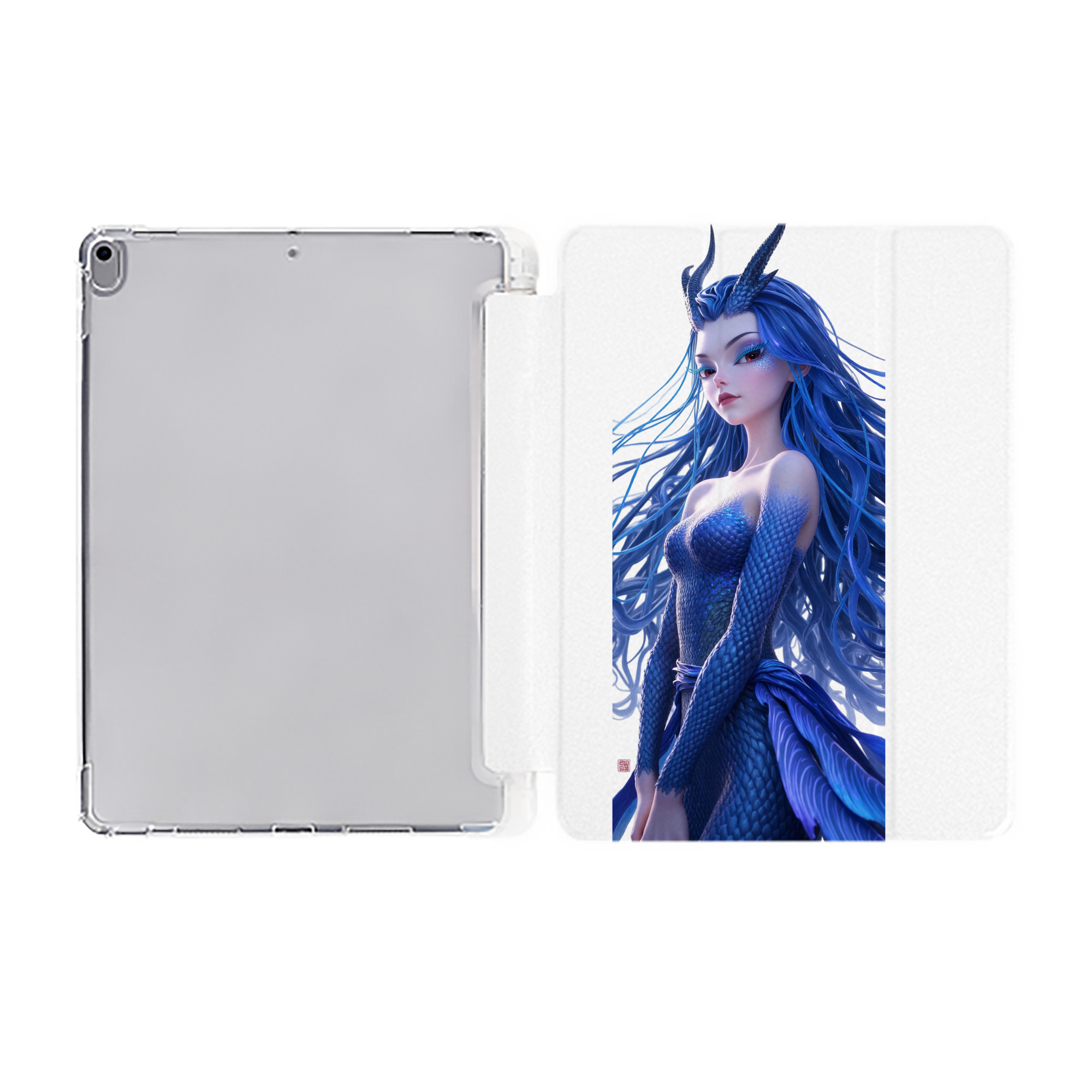 （画像用） Ne Zha 2 ナタ 魔童の大暴れ IPad ケース ペン収納付き 三つ折りスタンド PUレザー×シリコン 対応機種9.5/10.5/10.9インチ